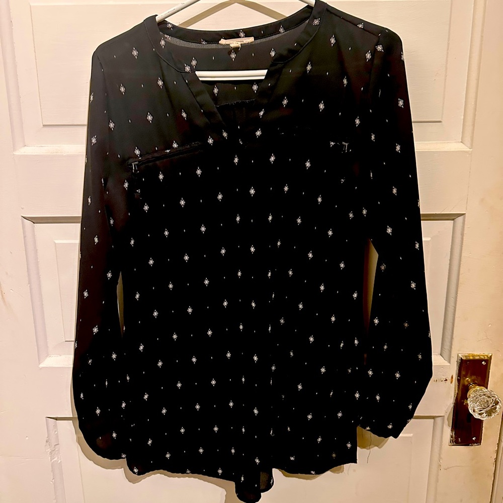 Black long sleeve blouse